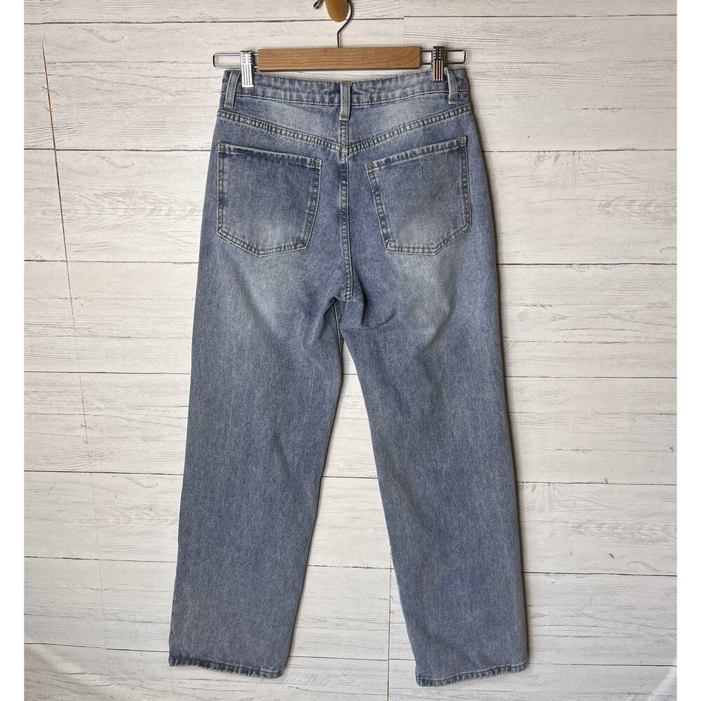 Cali 1850 Jeans Womens Size 7/28 Flower Daisy Patch Denim Jeans Cotton Blend - Picture 13 of 16